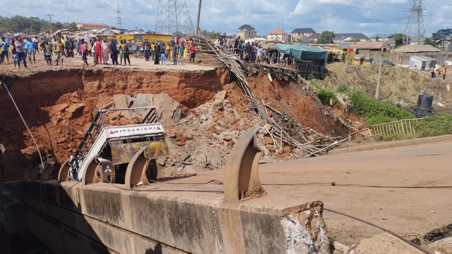 Bad road in rural community