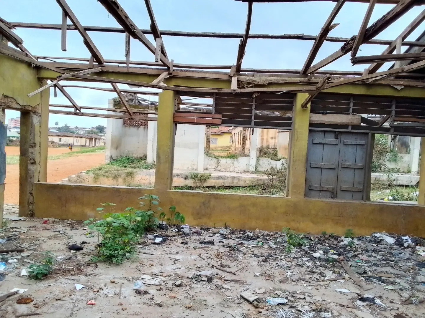 Dilapidated school building